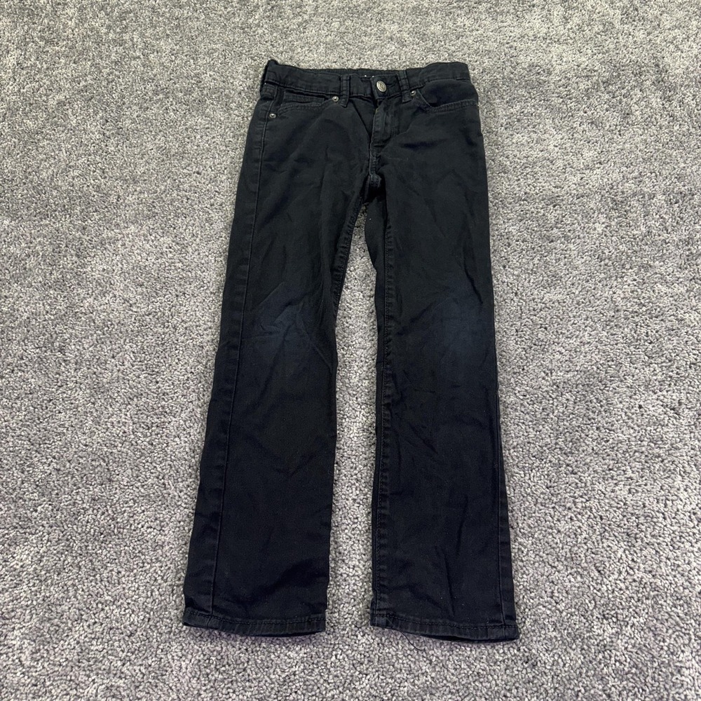 Old Navy Jeans Boys 8 Black Karate Slim Built-In Tough Stretch Denim Casual